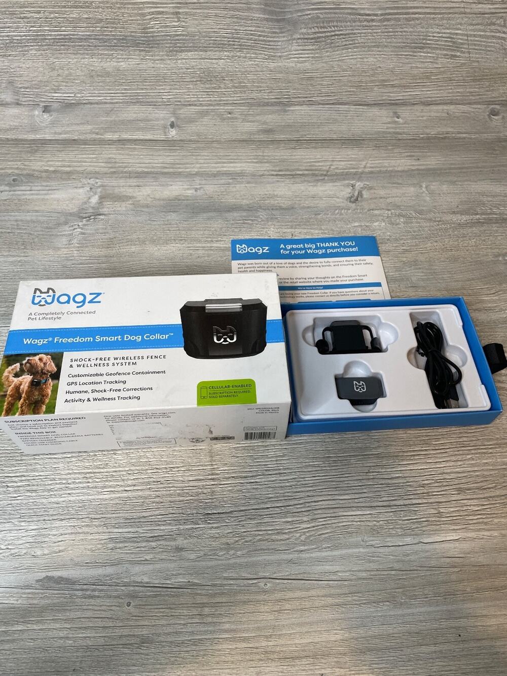 Wagz Freedom Smart Dog Customizable Geo-Fence Collar Plus Boost Freedom Battery